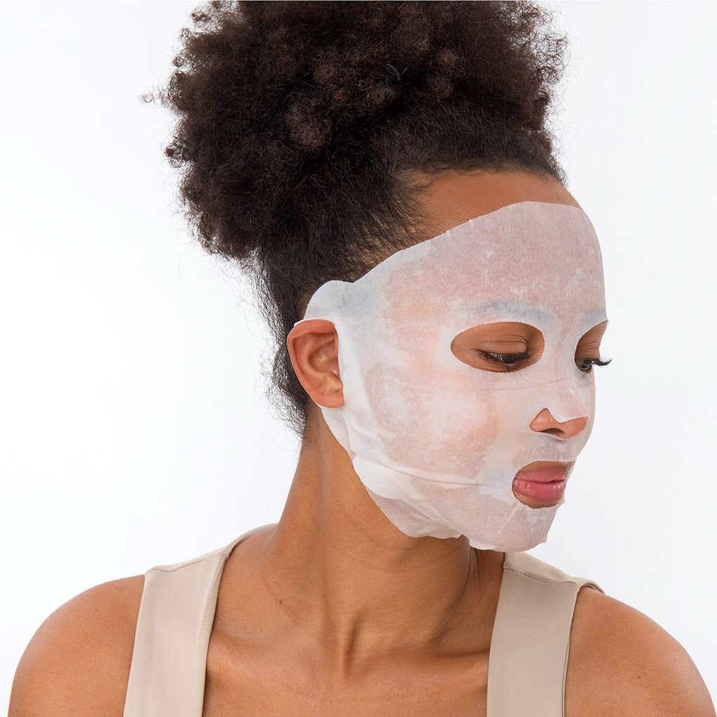 Meder Lipo-Oval De-Puffing & Sculpting Sheet Mask for Facial Puffiness, Under-Eye Bags & Loss of Definition