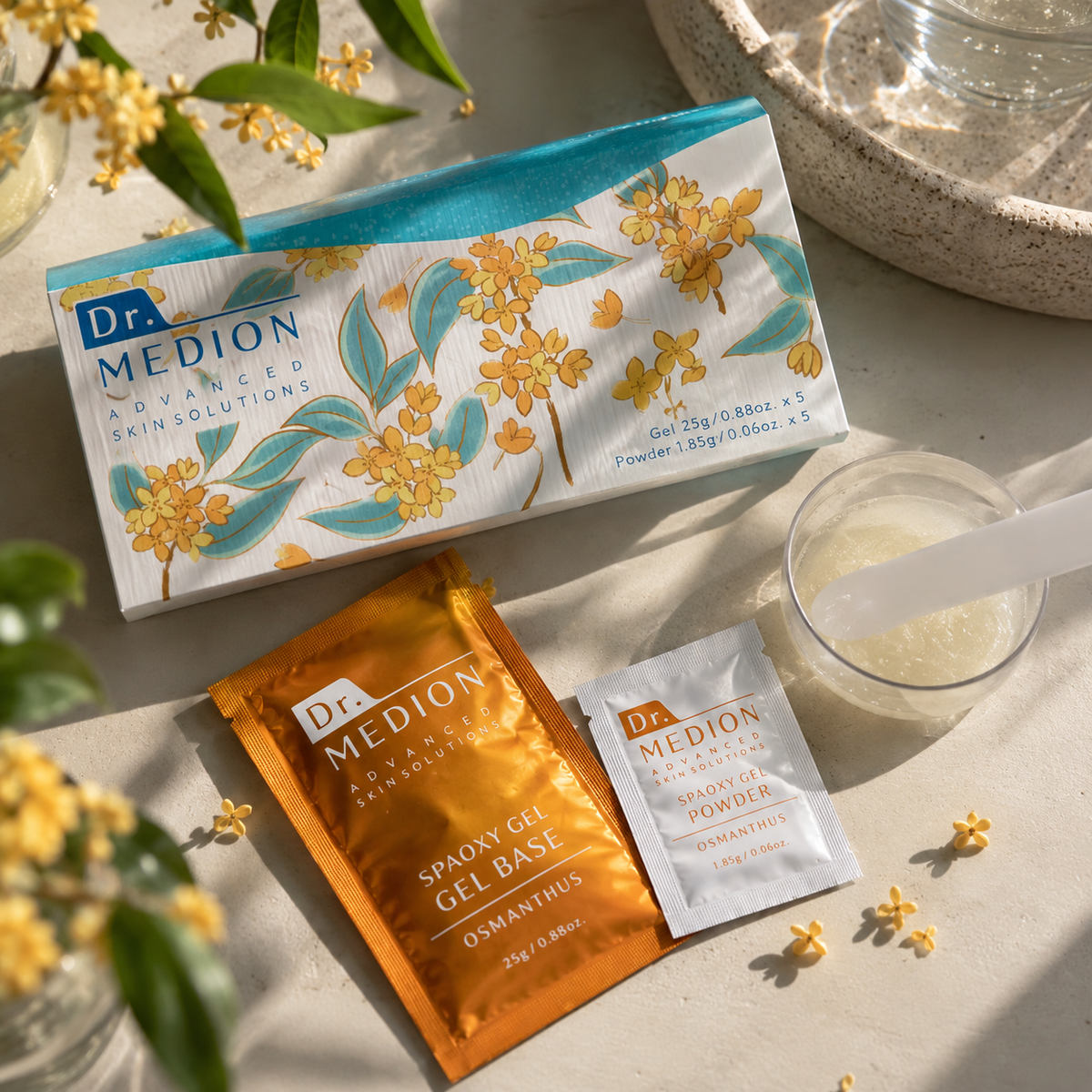 Dr. Medion Spaoxy Gel Osmanthus Limited-Edition Koolzuurhoudend Gelmasker met Roze Klei voor Poriën, Droogheid & Huidbalans
