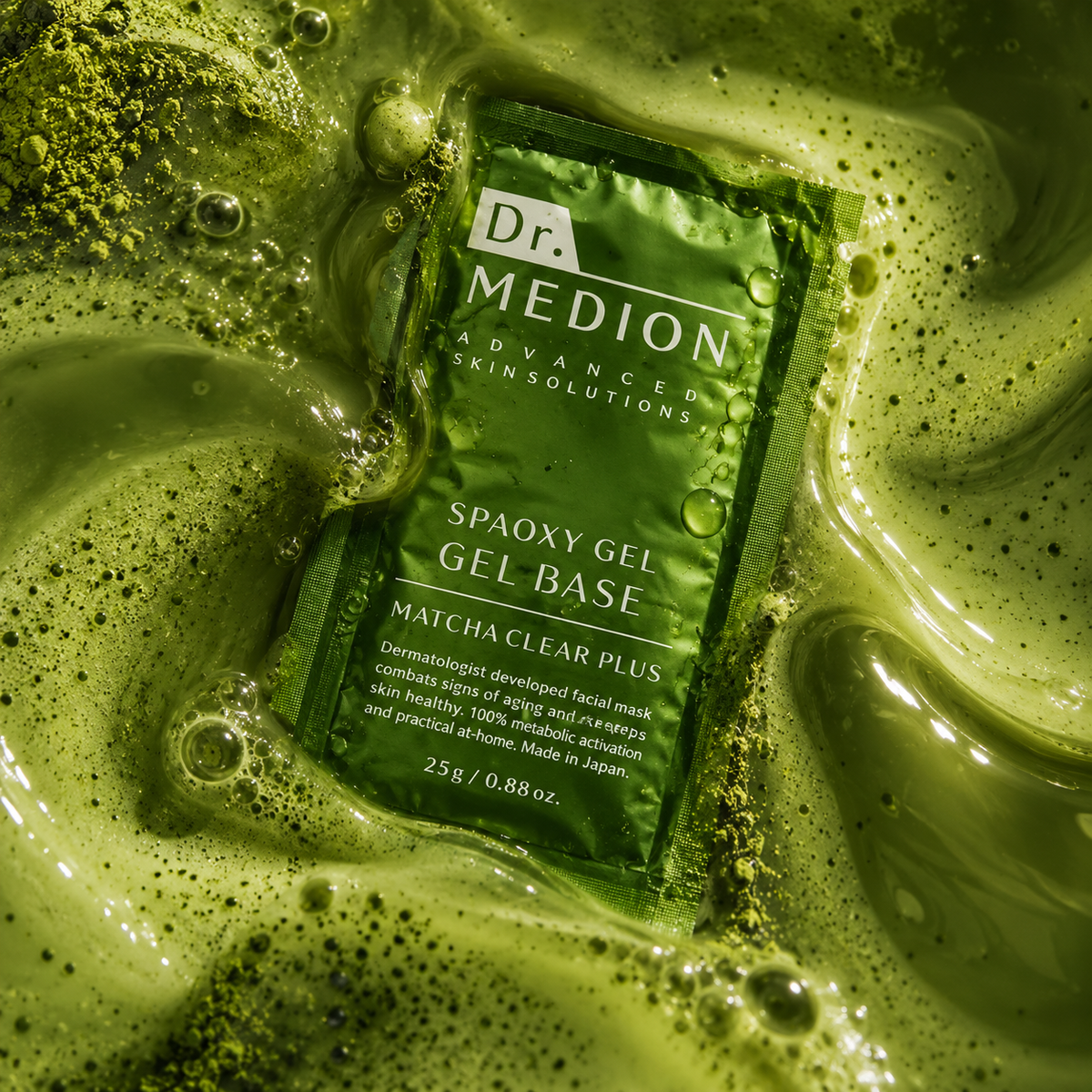 Dr. Medion Matcha CO₂ Gel Mask - Limited Edition Antioxidant Koolzuurhoudend Gelmasker met Japanse Matcha voor een Doffe, Verstopte & Onzuivere Huid