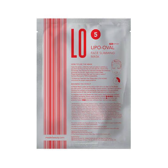 Meder Lipo-Oval De-Puffing & Sculpting Sheet Mask for Facial Puffiness, Under-Eye Bags & Loss of Definition